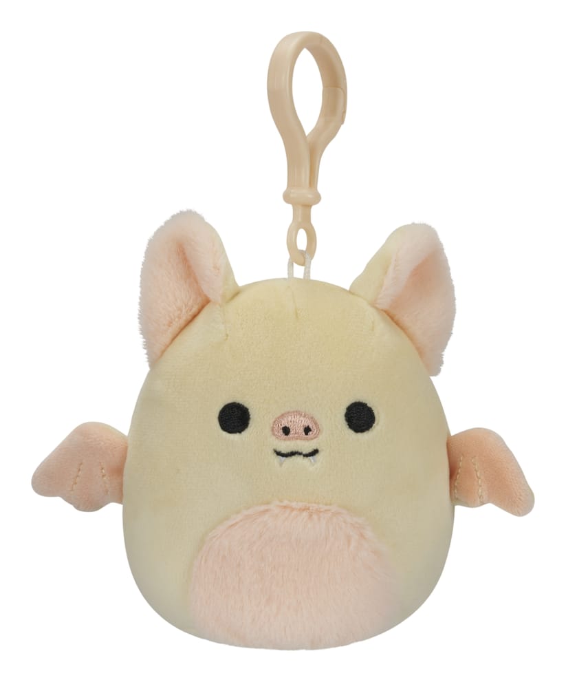Squishmallow Kellytoy 3.5" Plush Clip On Keychain Megan the Bat