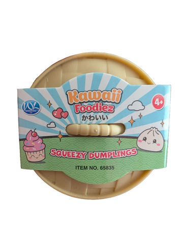 Kawaii Foodiez Squeezy Bao Buns 3 pack Dumpling 4.5cm sensory fidget