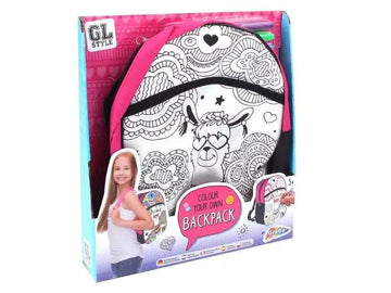 Grafix Girls Colour Your Own Backpack Llama Doodle