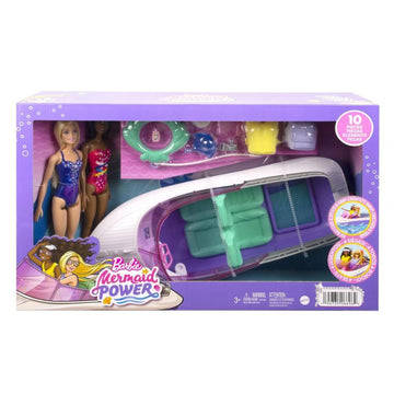 Barbie Mermaid Power Speed Boat Playset with Dolls