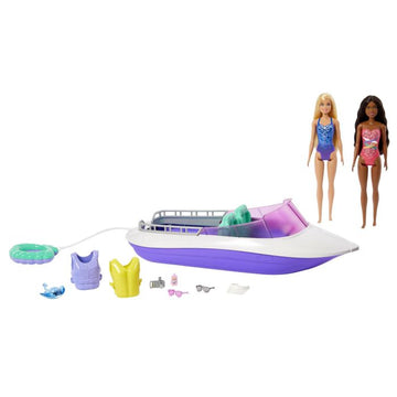 Barbie Mermaid Power Speed Boat Playset with Dolls