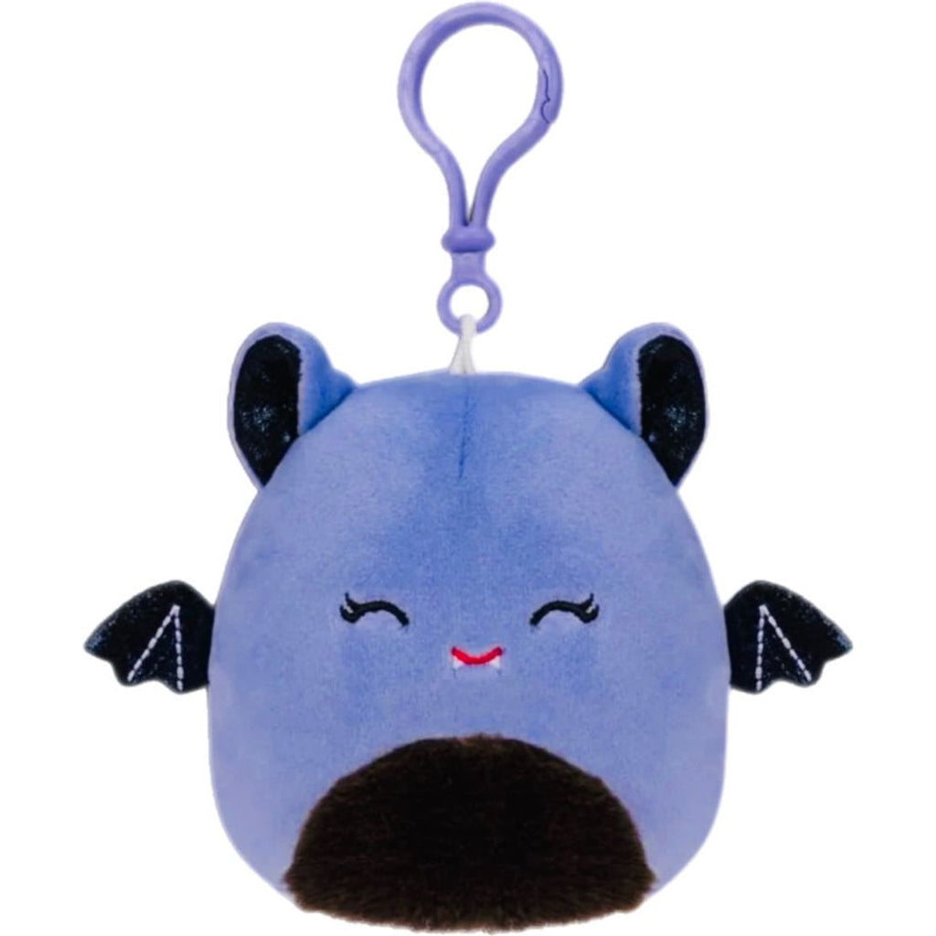 Squishmallow Kellytoy 3.5" Halloween Plush Clip On Keychain Joldy the Bat (import)