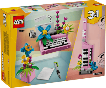 Lego Creator 31169 3 in 1 Typewriter with flowers