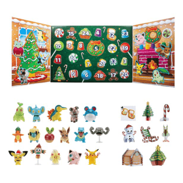 POKÉMON Happy Holidays Holiday Calendar with 24 gifts inside 40 pieces