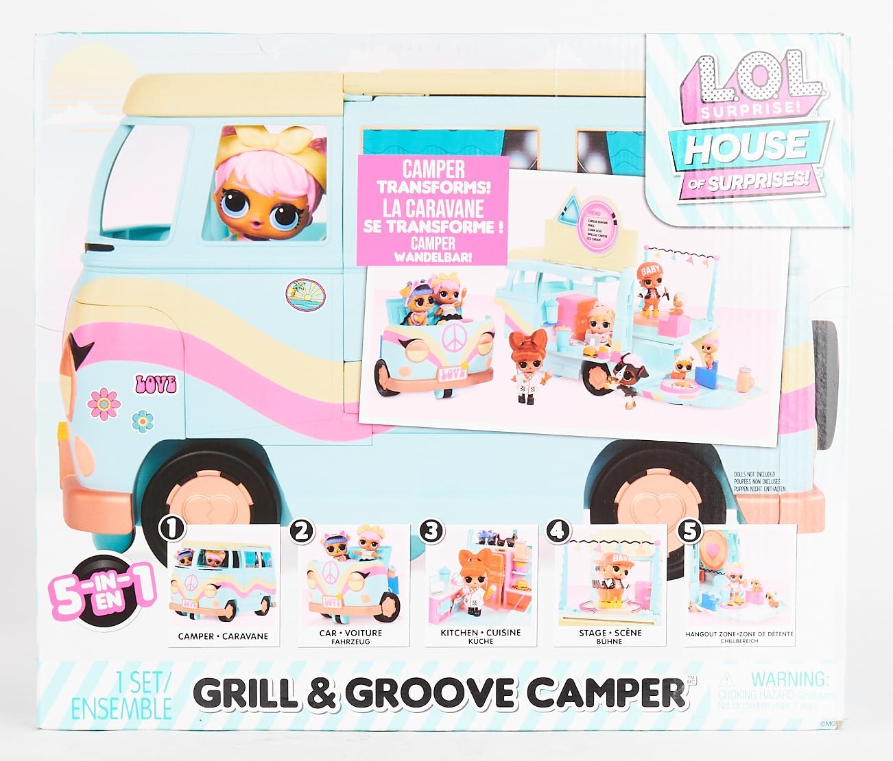 L.O.L. Surprise! Grill & Groove Camper Set