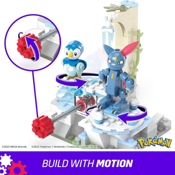 Mega Construx Pokemon Piplup and Sneasel's Snow Day Building Set