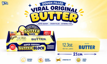 ORIGINAL and VIRAL Giant Jumbo Butter Squishy Dough Filled 21cm Super satisfying Squish Sensory Fidget