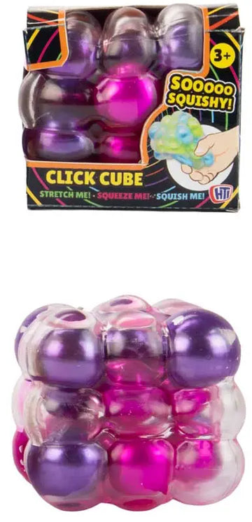 HTI Squish Squeeze Clicker Cube assorted sensory ASMR fidget