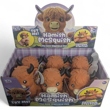 KTL Highland Cow 15CM Hamish Mcsquish Squishy Sensory Fidget