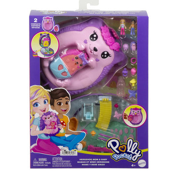 Polly Pocket Hedgehog Mum and Baby Purse Playset