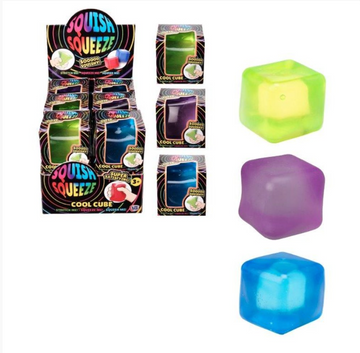 Squish Squeeze Cool Cube Toy – Soft Squishy Sensory Fidget Cube