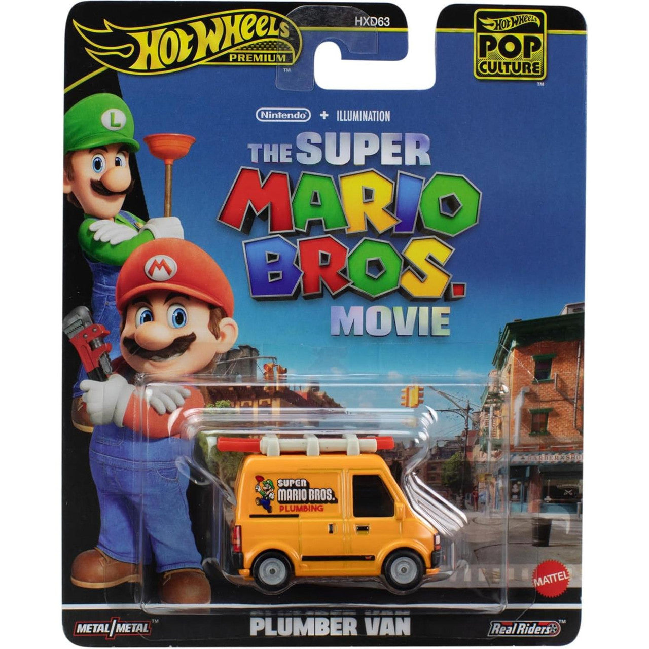 Hot Wheels Premium Pop Culture PLUMBER VAN (The Super Mario Bros. Movie) 1:64 Scale Die-cast Vehicle