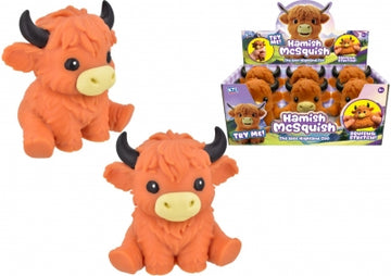 KTL Highland Cow 15CM Hamish Mcsquish Squishy Sensory Fidget