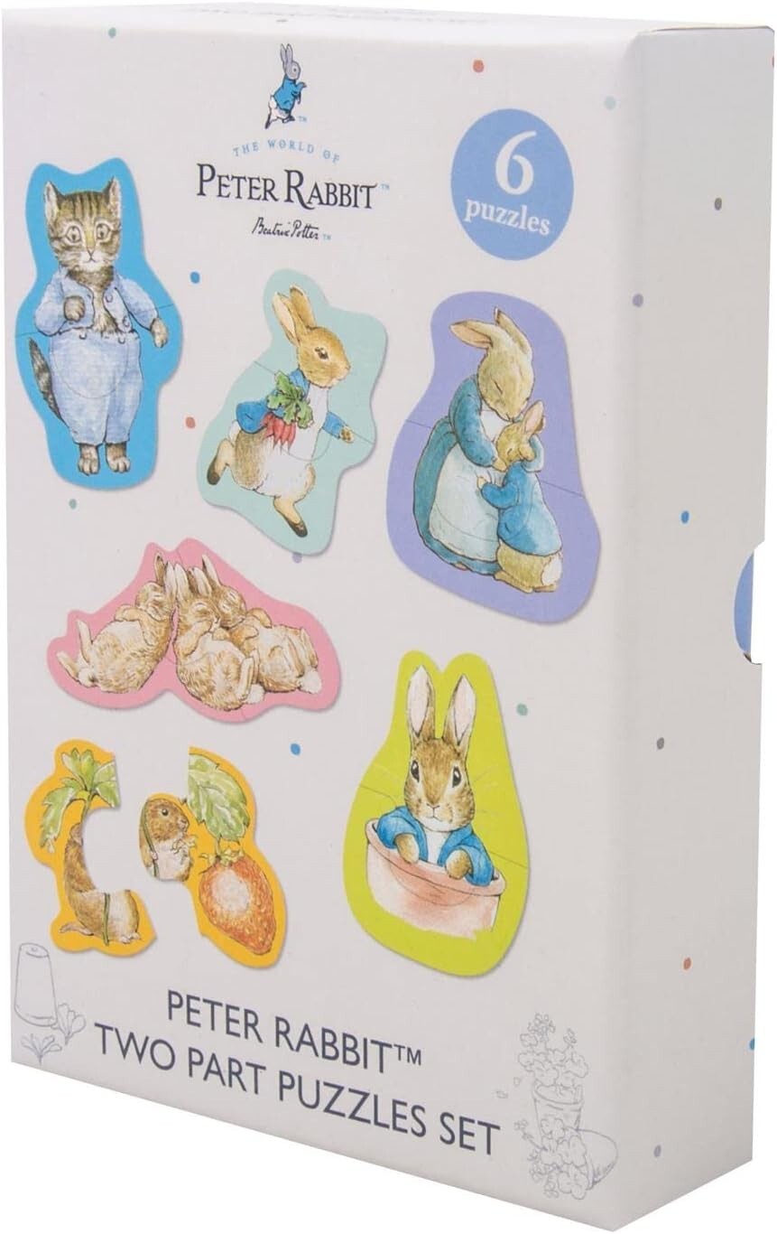 Shop Puzzle Rabbit Peter Rabbit Puzzle Pack. Includes 6 x 2-Part Puzzles.