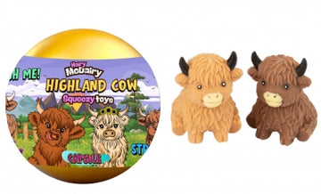 10cm Squeezy Highland Cow Capsule Sensory Fidget