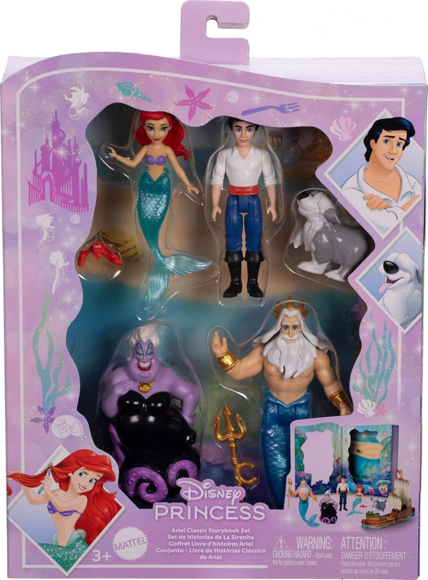 The Little Mermaid Ariel Classic Storybook Set with mini dolls