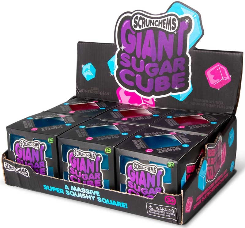 SCRUNCHEMS GIANT SUGAR CUBE sensory fidget ASSORTED