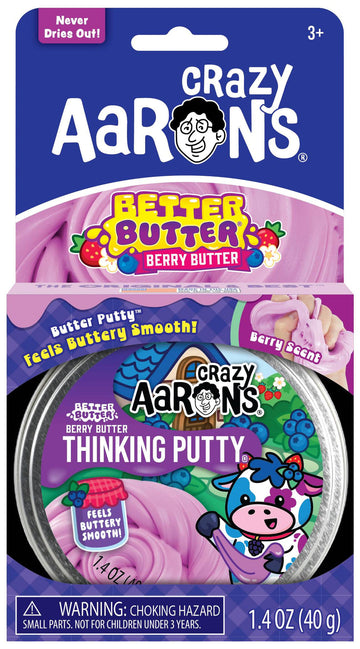 Crazy Aaron's Better Butter Berry Thinking Putty 3.5" Tin Sensory Fidget