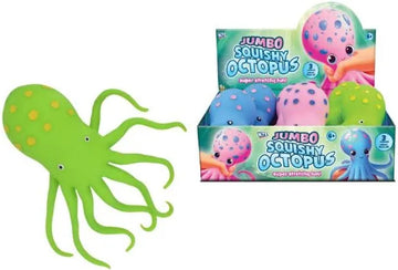 Jumbo Squishy Octopus Assorted Colours Sensory Fidget