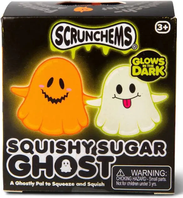 SCRUNCHEMS GLOW IN THE DARK SUGAR GHOST ASSORTED Sensory Fidget