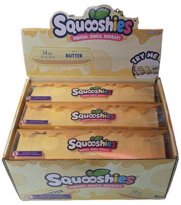 Squooshies Giant Jumbo Butter Squishy Dough Filled 21cm Super satisfying Squish Sensory Fidget single pack
