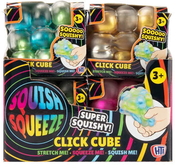 HTI Squish Squeeze Clicker Cube assorted sensory ASMR fidget