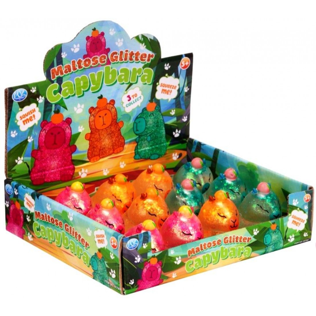 Glitter Capybara Squeezy Glitter Maltose Fidget Sensory Toy