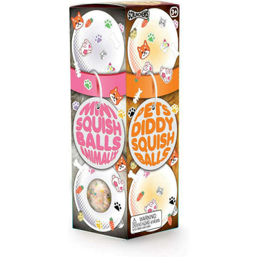 Scrunchems Pets Diddy Squish Balls 3 Pack Sensory Fidgets