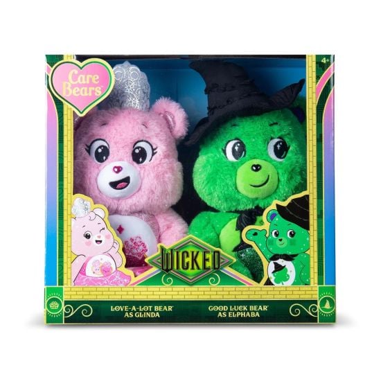 Care Bears x Wicked 2pk Boxed Set (Love-a-Lot Bear as Glinda and Good Luck Bear as Elphaba)