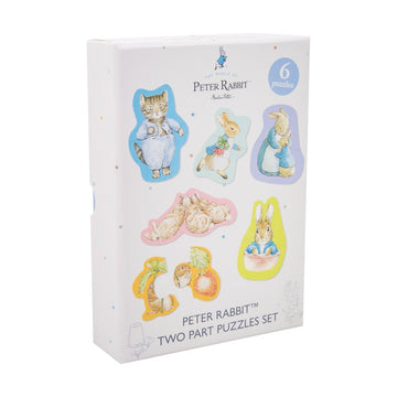 Peter Rabbit Puzzle Pack. Includes 6 x 2-Part Puzzles.