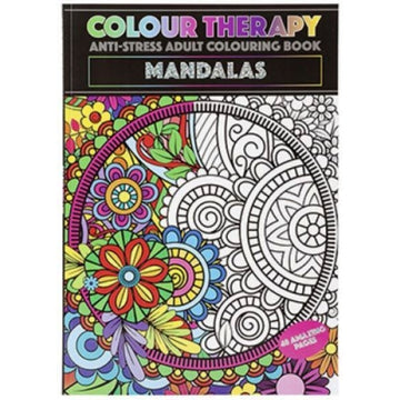 Colour Therapy Book - assorted Amazing Animals, Enchanted Garden, Exotic Sea life or Mandalas (48 pages)