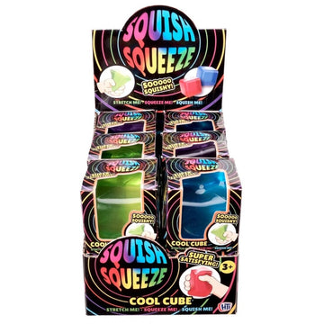 Squish Squeeze Cool Cube Toy – Soft Squishy Sensory Fidget Cube