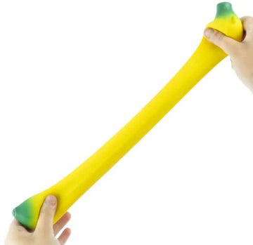 SQUISHY BANANA sensory fidget sand filled (one supplied)