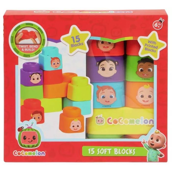 CoComelon Soft Building Blocks suitable for 6 months plus