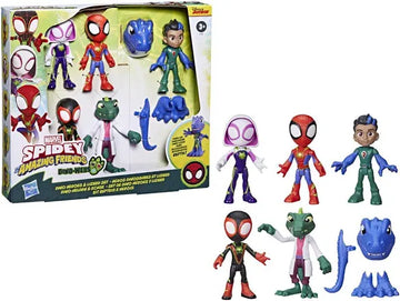 Spidey and His Amazing Friends Character Figures Dino-Webs Dino Heroes & Lizard Set