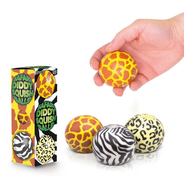 Scrunchems Safari Diddy Squish Balls 3 pack Sensory Fidgets