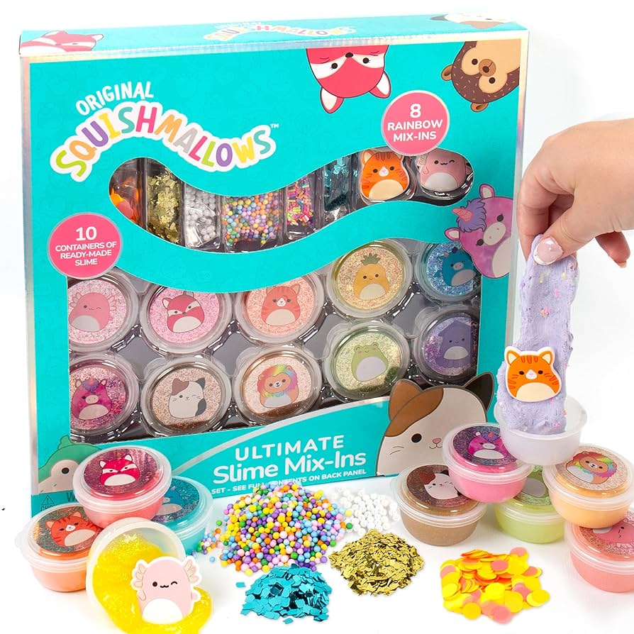 Squishmallows Ultimate Slime Mixins Scented glitter and cloud slimes