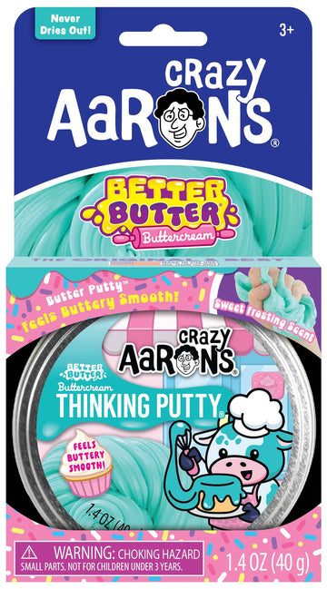 Crazy Aaron's Better Butter Buttercream Thinking Putty 3.5" Tin Sensory Fidget