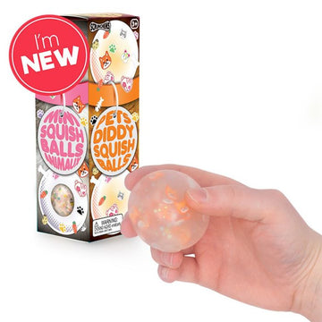 Scrunchems Pets Diddy Squish Balls 3 Pack Sensory Fidgets