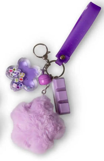 FLUFFY FIDGET KEYCHAINS ASSORTED