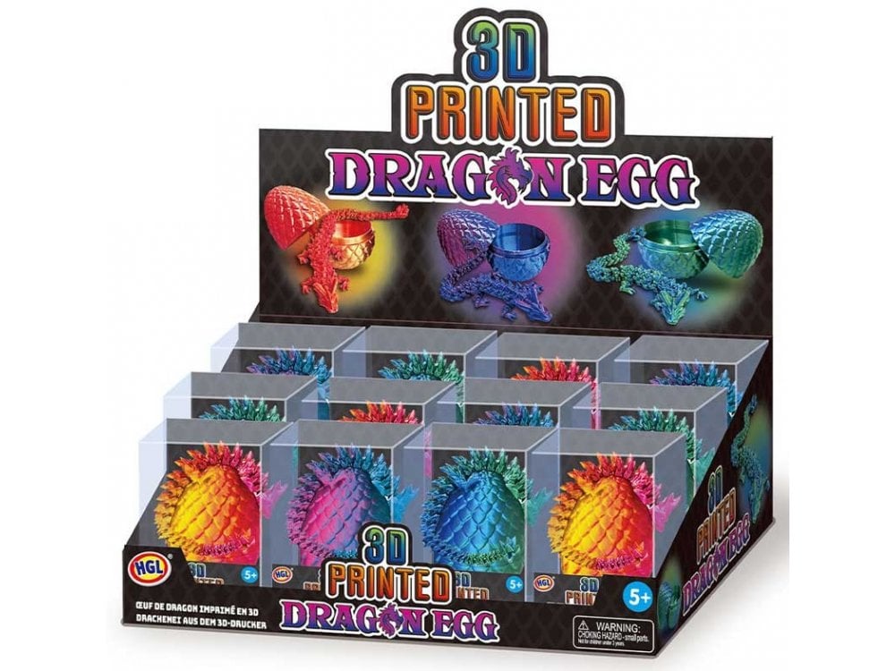 3D Printed Sensory Dragon Egg: 3 designs (one supplied)