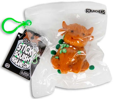 SCRUNCHEMS STICKY SQUISHY Highland Cow Taba sensory fidget
