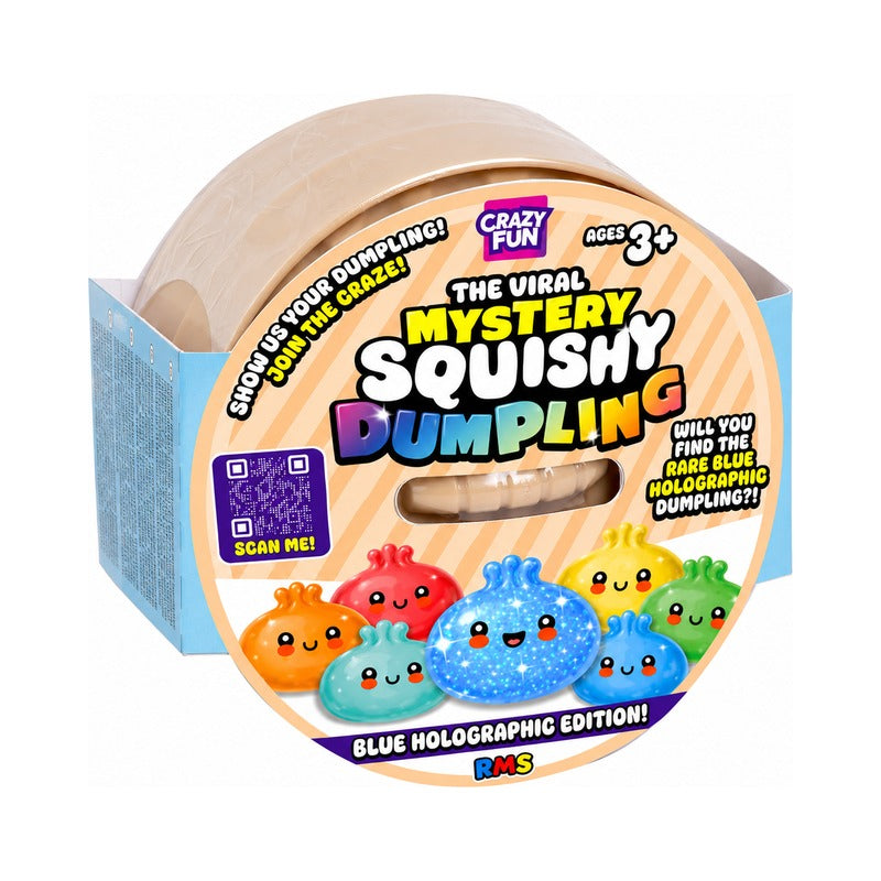 Blue Rms Dumpling Global Viral Original RMS Blue Holographic Edition Squishy Dumpling Se