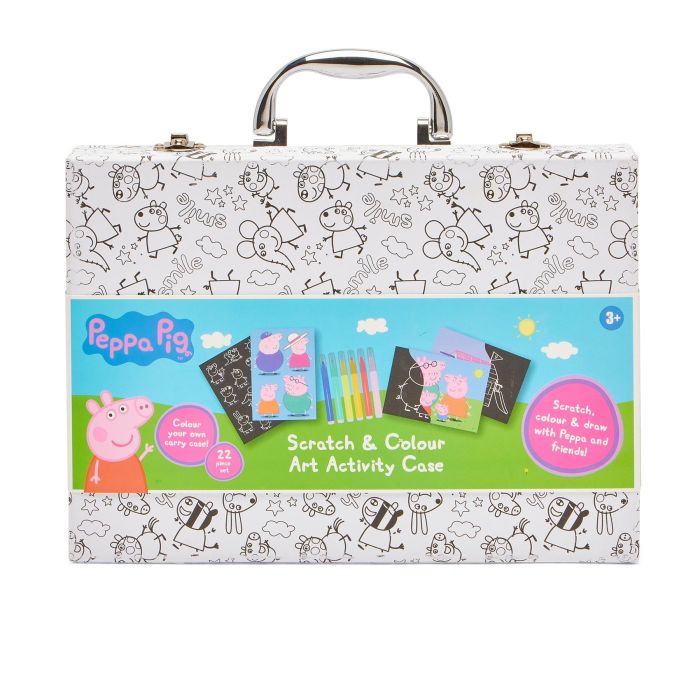 Peppa Pig Scratch Art and Canvas Activity Case