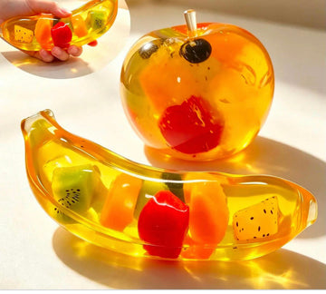 Vaseline Banana or Apple Squishy in Acetate Box Sensory Fidget