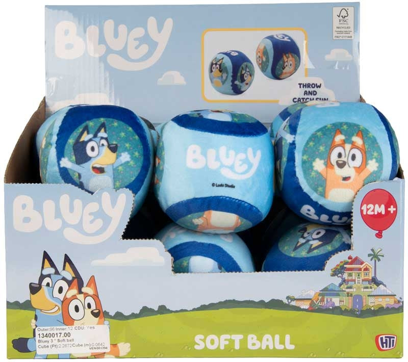 BLUEY 3 INCH SOFT BALL (one supplied)