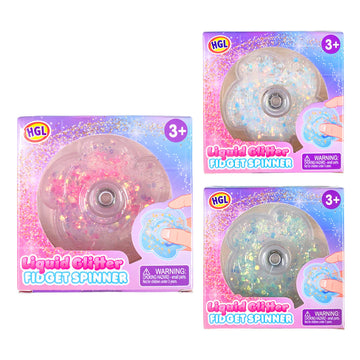 HGL Liquid Glitter Fidget Spinner 3 assorted colours (one supplied)