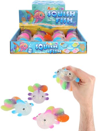 Rainbow Squish Fish with Sugar Filling Sensory Fidget