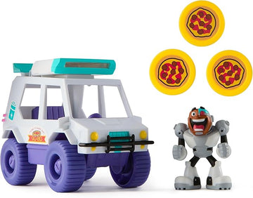 Teen Titans Go T-Car Pizza Launcher and Cyborg